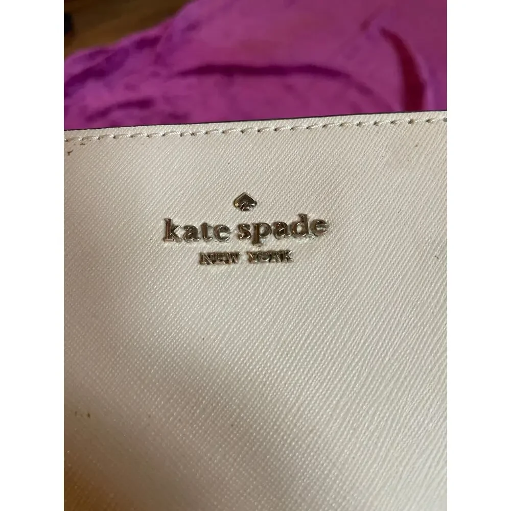 KATE SPADE Laurel Way Dally Bag Shoulder Tote Purse Bone and Black MINIMALIST